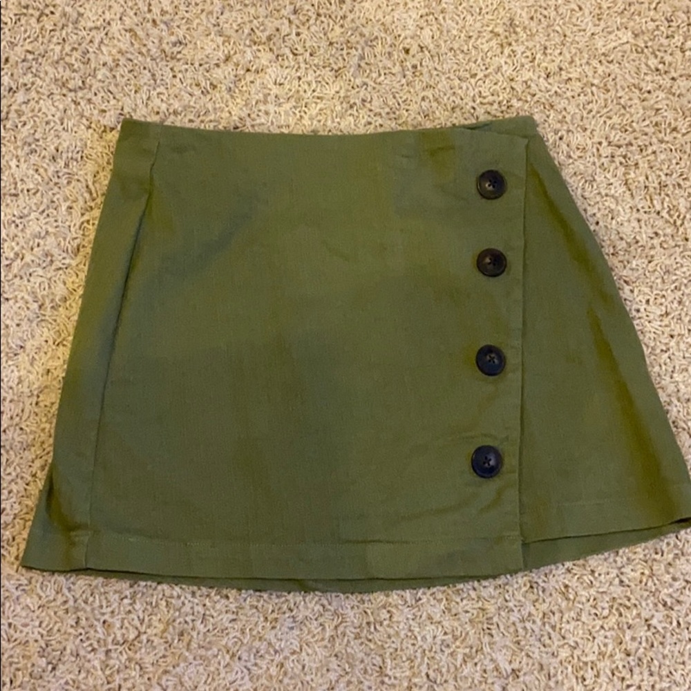 franchescas green mini skirt